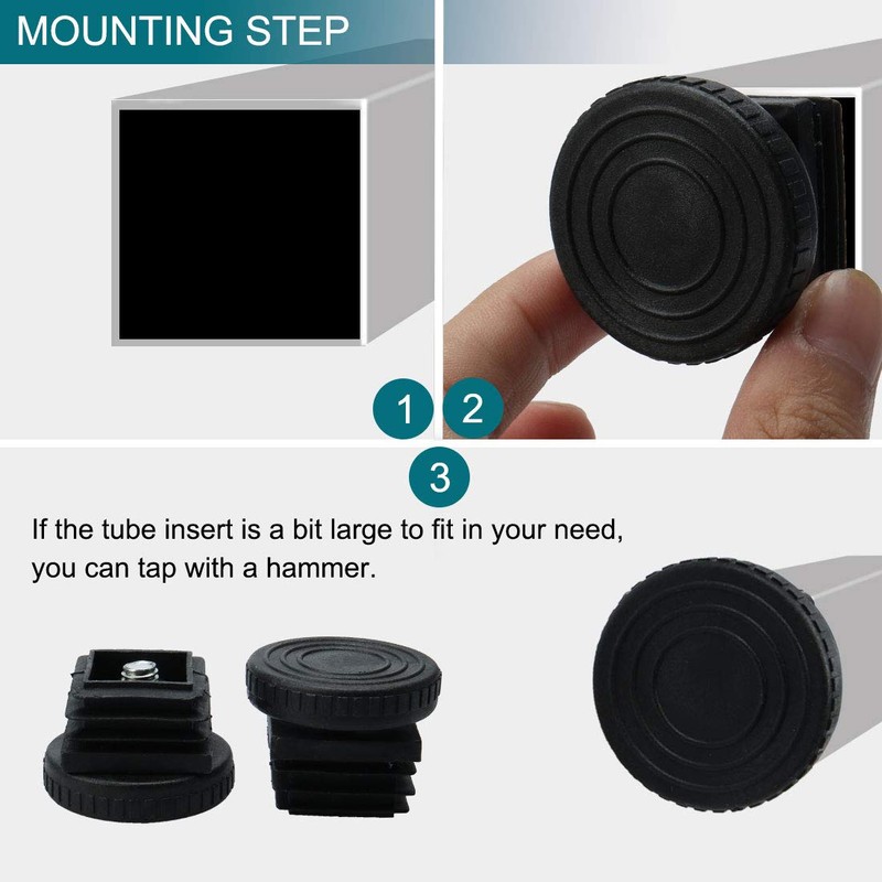 uxcell Adjustable Leveling Feet 25 x 25mm Square Inserts Furniture