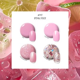 NAILOG Gel Nail Polish Set - 4 Colors Top Coat Color Gel Base 3-In-1 Soak Off UV Gel Polish Kit for Home DIY & Birthday Gifts for Women | Nude Pink, Flakie Pink