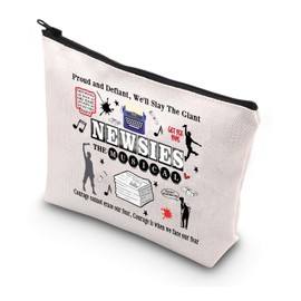 MYSOMY Newsies Musical Inspired Gifts Seize The Day Makeup Bag King of New York Musical Gift Musical Theatre Fans Gift (News Bag)