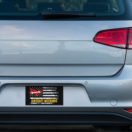 BAVAHA Aircraft Mechanic Sticker USA Flag Airplane Technician Aviation Gifts Aircraft Technician Sticker Maintenance Decoration Graphic for Car Truck Toolbox Bumper Laptop [7.5"x3.75"]