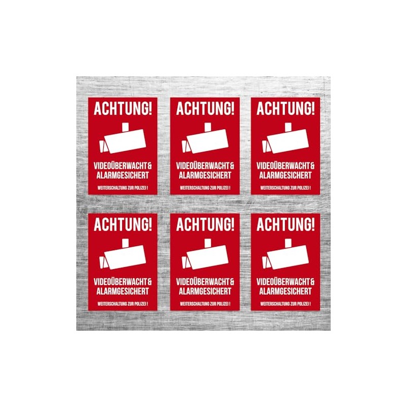 foliado® AVAS-004 Pack of 6 Stickers A8 7.4 x 5.2