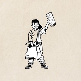 CafePress Paperboy Delivering Newspaper Tote Bag Reusable Natural Beige Canvas Shopping Bag