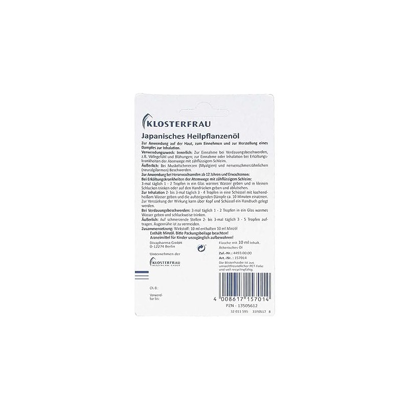KLOSTERFRAU Japanese Medicinal Plant Oil 10ml