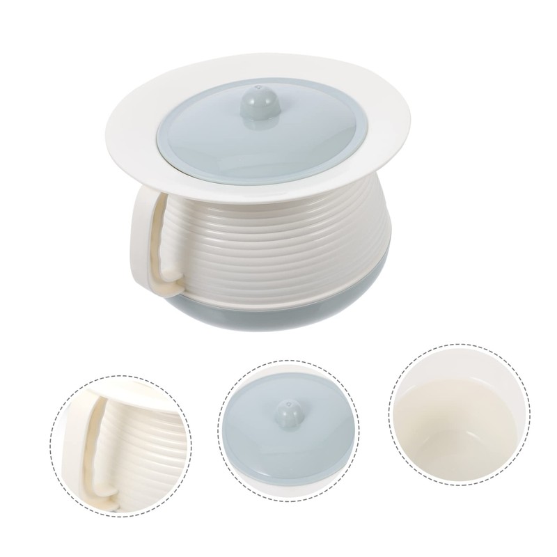 BIUDECO 1Set Elderly Covered Spittoon Portable Chamber Pot with Lid