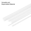 uxcell 5 Pcs White Plastic Rods 0.5 x 250mm ABS