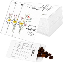 FYSUIMU 100Pcs Wildflower Seed Packets Appreciation Party Favors for Guests Adhesive Aesthetic Floral Bouquet Seed Storage Pockets for Wedding Birthday Thank You Party Supplies