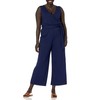 The Drop Women's @caralynmirand Sleeveless Wrap Jumpsuit, Navy, XXS