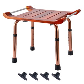Teak Shower Bench Stool Chair Seat for Inside Shower Bath Sauna, for Elderly and Disabled