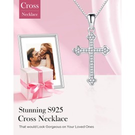 Matoa Sterling Silver Cross Necklace For Women - Cross Pendant Easy to Wear - Classic Silver Cross Necklaces for Women - Simple Trendy Everyday Jewelry