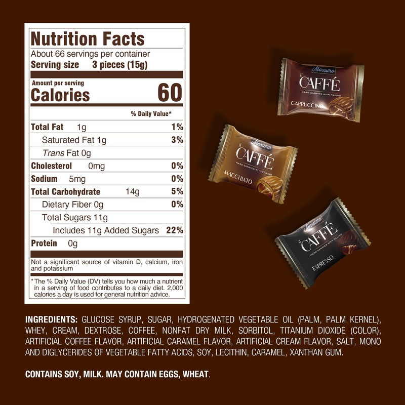 Maestro Massimo Assorted Coffee Candy - Individually Wrapped 2.2 Pound