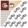 JIZZU 10Pcs Cabinet Hinges with Screws, Soft Close Hinges for
