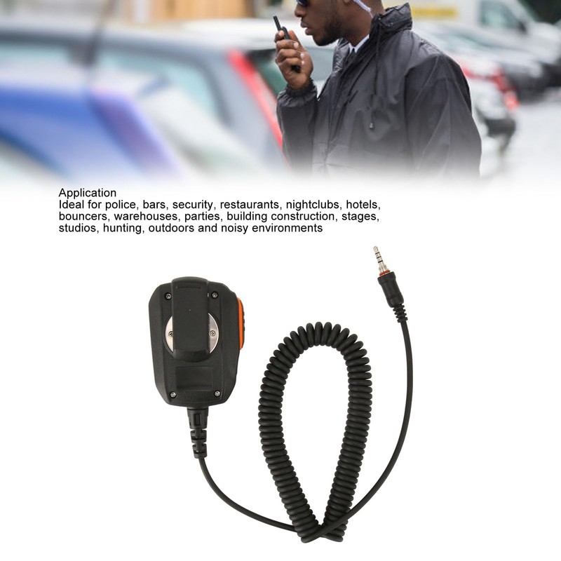 Walkie Talkie Speaker Microphone, 3.5 mm Headphone Jack, Two-Way Wireless