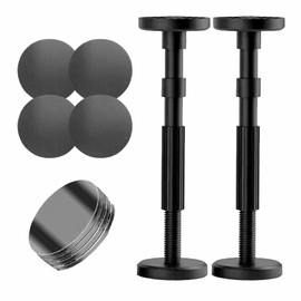 Bedrostarry Furniture Fall Prevention, Tension Rod (7.1 - 17.7 inches (18 - 45 cm), Adjustable Furniture Fixing Bar, Black Furniture Fixing Foot, Large Fixing Bar to Fill Gaps Between Large Furniture