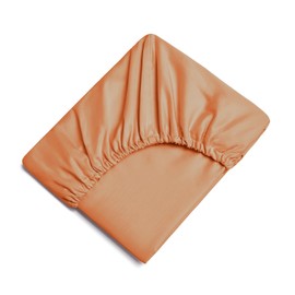 Oxford Homeware Rust Double Fitted Sheet -100% Brushed Microfibre 1800 Easy Care 25 cm Deep Double Bed Sheets - Shrinkage and Fade Resistance