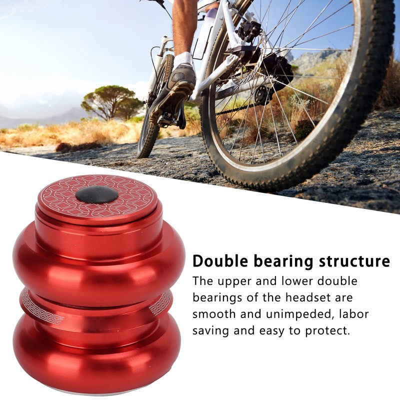 equlup Bicycle Headset, 34mm Bicycle Headset, Double Bearing, Bicycle Front
