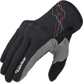 Kaedear KDR-MX-GL8 Motorcycle Gloves, Mesh, Spring and Summer, Protector, Motorcycle Gloves, Smartphone, Touch Control, Breathable, Black