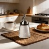 Glass Sugar Jar, Sugar Container Sugar Dispenser with Pour Spout,