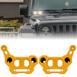 JL Dual Light Bar Mount Bracket, JT Ditch Light Cowl Light A-Pillar Mounting Brackets Compatible with Jeep Wrangler JL JLU Gladiator JT 2018-2025
