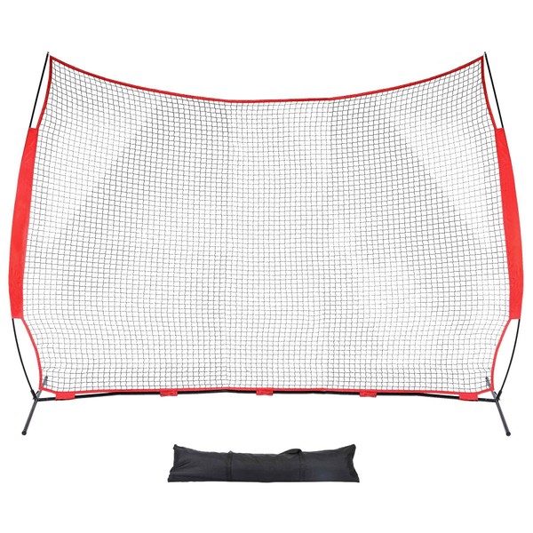 ZELUS Collapsible Barricade Backstop Net 12x9 ft, Net for Lacrosse, Baseball, Basketball, Soccer, Field Hockey and Softball Practice Barrier, Portable Hitting Net for Backyard, Park, with Carry Bag