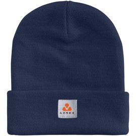 ATNKE Knit Beanie Hats Stretchy Soft Warm Daily Winter Cuffed Skull Cap Gifts for Men and Women/Light Navy Blue