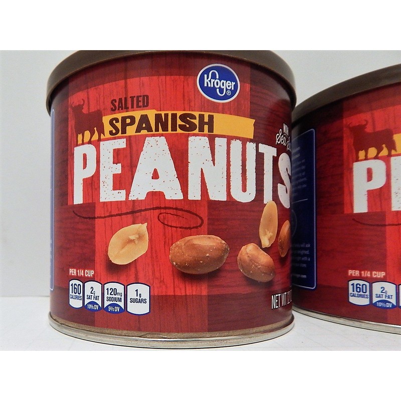 Kroger Salted Spanish Peanuts With Sea Salt (2 Cans)
