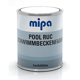 MIPA Pool Ruc 950 Swimming Pool Paint Caribbean Blue Pool Paint 750 ml