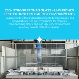 KastLite Clear Polycarbonate Sheet - 1/16" Thick Cut to Size Hard Plastic Sheets - Custom Size Moldable Thermoforming Transparent Panels for Glass Window Replacement & Crafts, 1PK