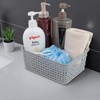 Zerdyne Plastic Multi-Purpose Weave Storage Basket, Desktop Organization Basket Set,
