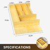 Evjocoh Silverware Drawer Organizer Wood with Adjustable Partition Utensil Cutlery