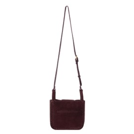 The Sak Los Feliz Small Crossbody Purse - Women's Leather Handbag For Everyday & Travel - Mini HandBag With Adjustable Strap, Mahogany Suede, Small