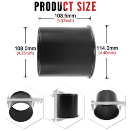 RTrhinotuning 4PCS 4.25" 108mm Push Through Center Caps Wheel Hub Caps Open for Truck Trailer Wheel Rim, 4.25" Hub, 4.27" Tall Black