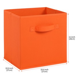 Stero Fabric Storage Bins 6 Pack Fun Colored Durable Storage Cubes with Fabric Handles Foldable Cube Baskets for Home, Kids Room, Closet and Toys Organization Multi Colors-2