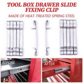 Tool Box Drawer Slide Retaining Keeper Clips Compatible for LUMDOR NAPA MAC PROTO SEARS CRAFTSMAN Tool Boxs Early 2 Inches Double Loop Tool Replacement Parts Auxiliary Mounting Clip 12 Pcs
