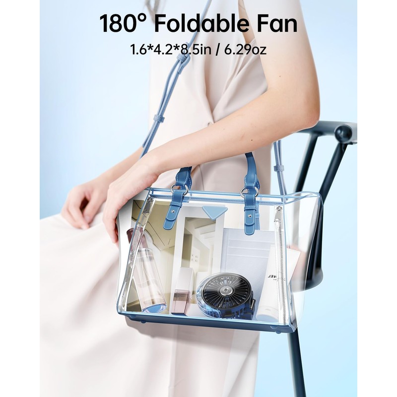 SWEETFULL Portable Misting Fan - 180° Foldable Handheld Personal Fan