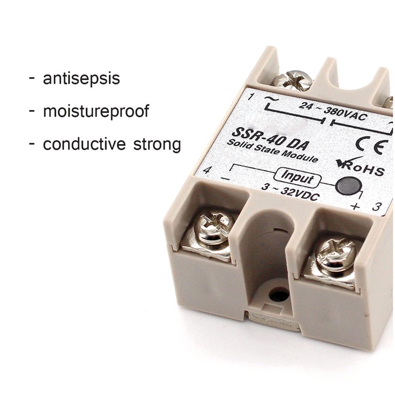 XTVTX SSR-40DA Solid State Relay Single-phase Solid State Relay Input