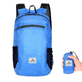 TQUXNGA Spritzwassergeschützter Rucksack, faltbar, Reise-Tagesrucksack für Outdoor, Camping, Klettern, blau