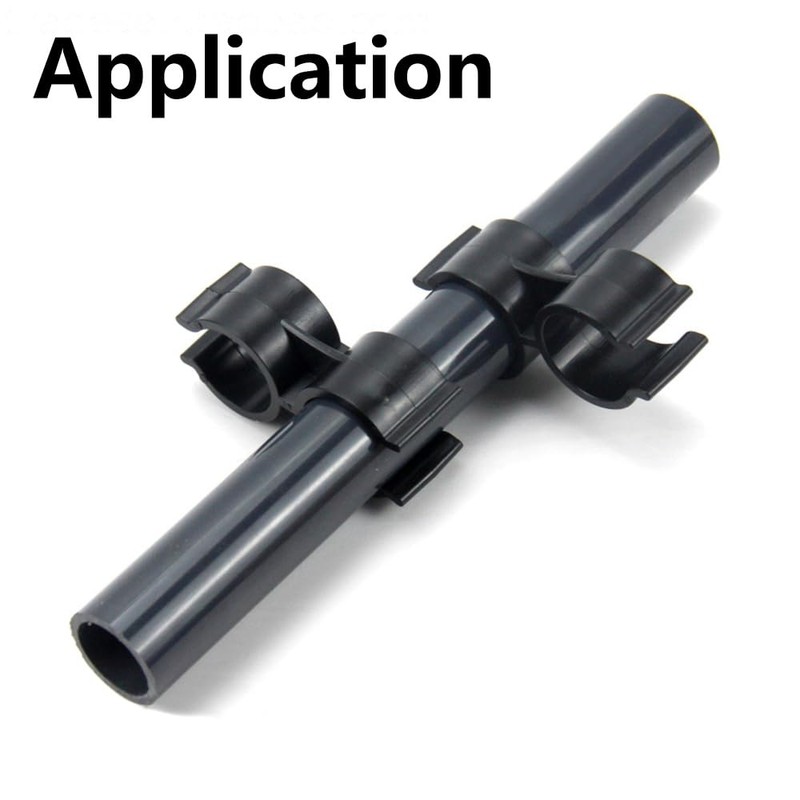 Pack of 20 Double Clamps Pipe Clamps PVC Plastic Shelf