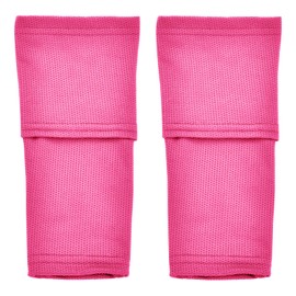 Girls Football Shin Pads Holder with Optimized Insert Pocket - Football Sleeves Socks for Shin Guards (Pink M)