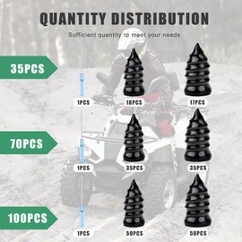 BOUBONI 35 Pcs Tire Repair Rubber Nail Self Tapping Tire Repair Screws Kit for Trucks Motorcycles Cars and Other Vacuum Tire Vehicles