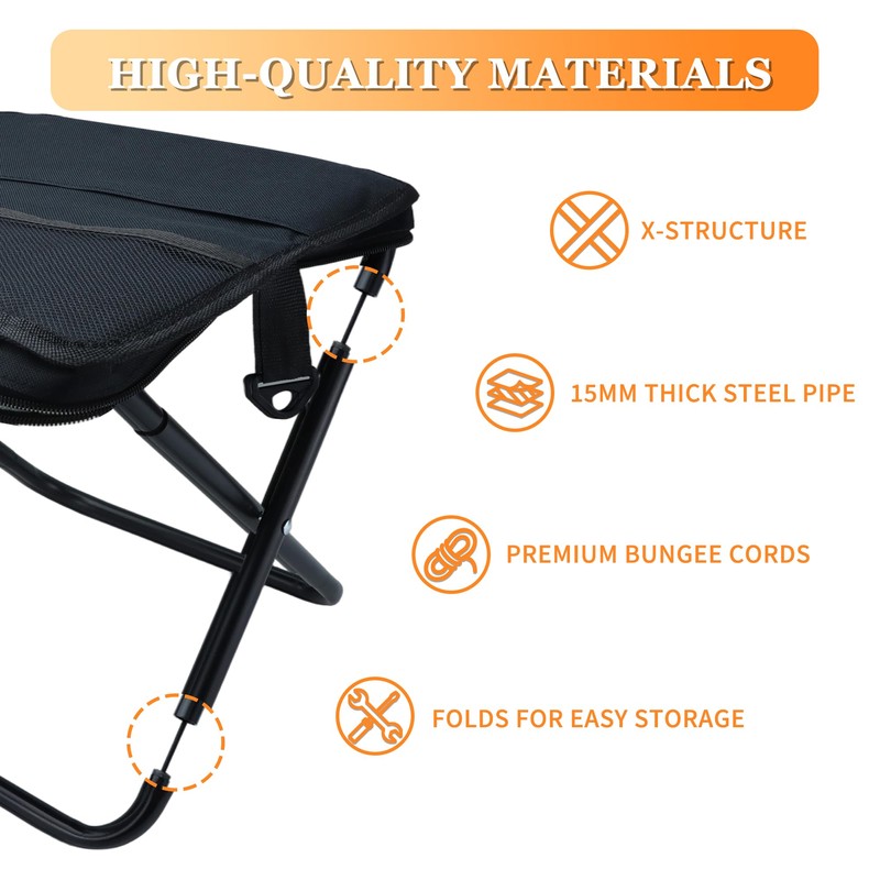 SHENGHUISS Foldable Backpack Stool,Heavy Duty Pocket Chair for Adults,Comfortable Ultralight