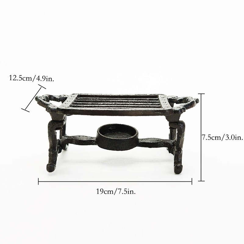 Sungmor Heavy Duty Cast Iron Teapot Dish Warmer Stable Holder
