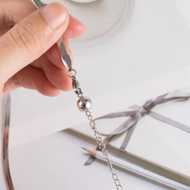 4 Pcs 925 Sterling Silver Magnetic Clasp Gold Plated Ball Magnetic Clasps Necklace Extender for Bracelet Anklet Necklace Extenders for Jewelry Making(White Gold)