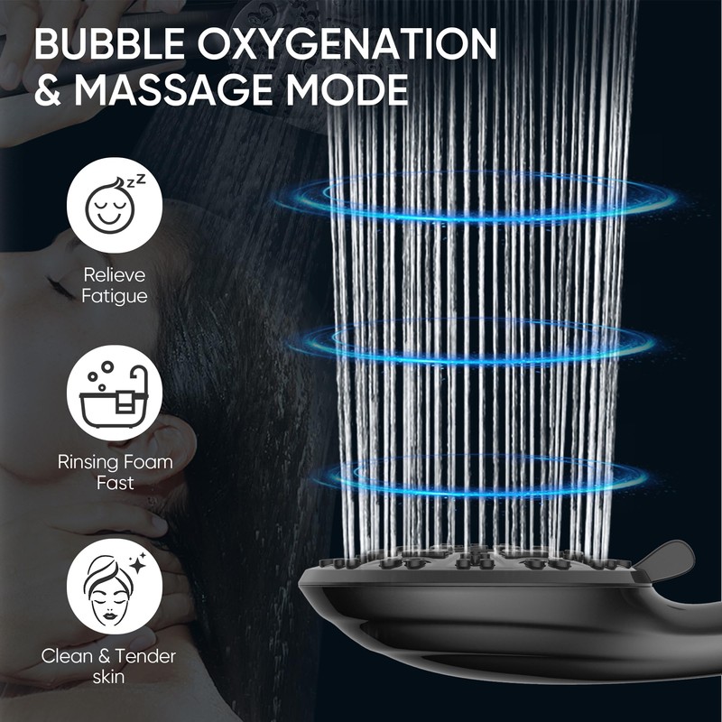 Cobbe 8 Functions Shower Head with handheld, High Pressure Shower