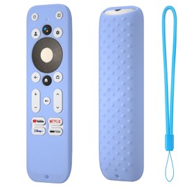 Hi Color Silicone Cover Compatible with Onn TV 4K UHD Streaming Stick TV Box 100024646 100026240 Remote Anti Slip Protective Case (Glow Blue)