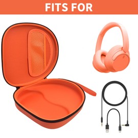 PAIYULE Case Compatible with Sony WH-CH720N WH-CH520 WH-1000XM4 Noise Canceling Wireless Headphones Bluetooth Over The Ear Headset, Carrying Storage for JBL Tune 720BT 510BT (Box Only) (Orange)