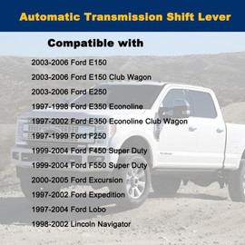HUGALL Automatic Transmission Gear Shift Lever 4L3Z7210BAA 905-109 Compatible with 1997 1998 1999 2000 2001 2002 2003 2004 2005 2006 97 98 99 00 01 02 03 04 05 06 F150 F250 F350