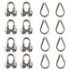 PDETVEO 8PCS 5/16" Wire Rope Clamps, M10 Wire Rope Cable