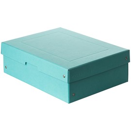 Original Falken PureBox Pastel Made in Germany 100 mm High DIN A4 Blue Storage Box with Lid Made of Sturdy Cardboard Vegan Gift Box Transport Box All-purpose Box