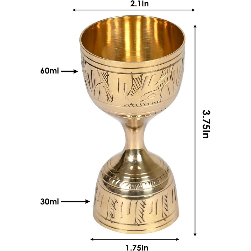 Engraved 30/60 ml Jigger Shot Glass, peg Measure - Made