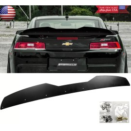 SDeelCase Matt Black Decklid Gurney Flap Wickerbill Wing Fit 14-15 Camaro w/ Z28 Spoiler